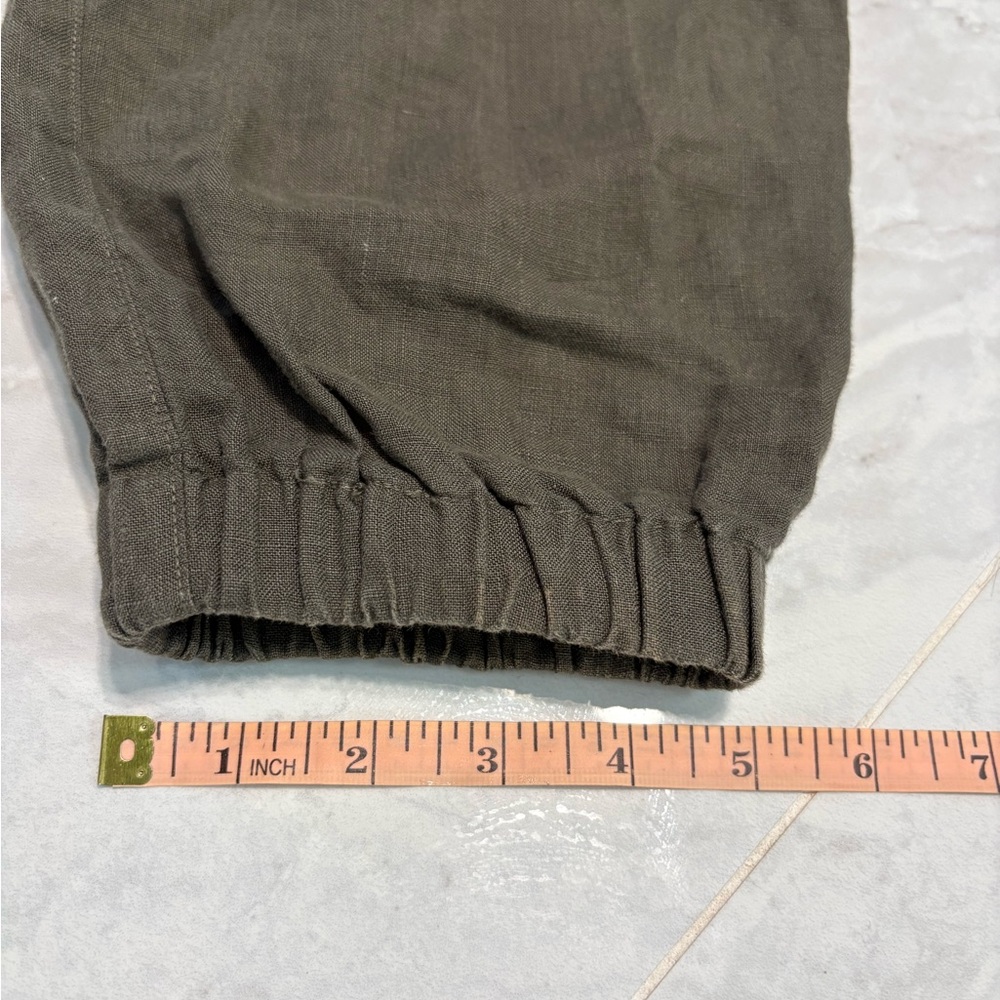 Hard Tail Linen Joggers Olive Moss Boho Coastal Lounge Small - Picture 4 of 8